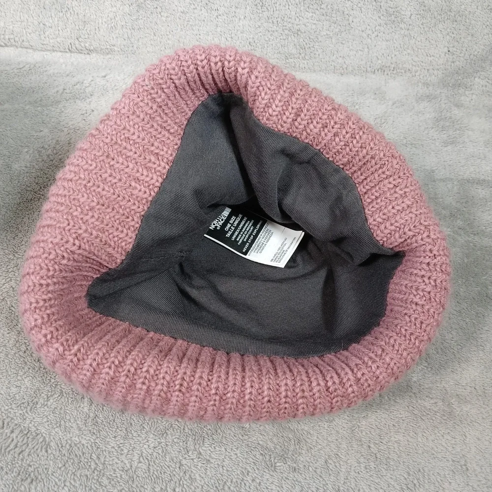 North Face Beanie Unisex One Size Salty Dog Pink Knit Soft Lined